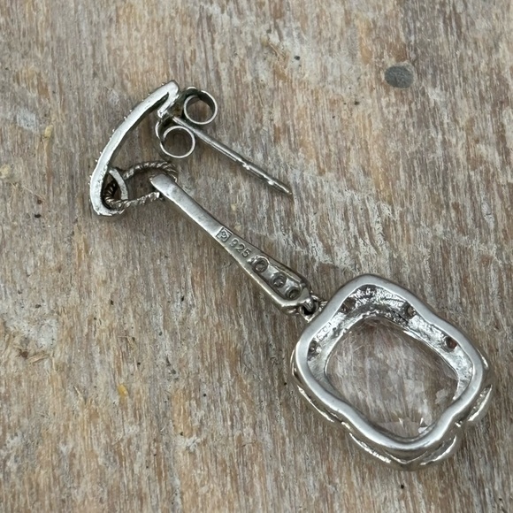 White Sapphires Set Into a 925 Sterling Silver Drop Earring Set. Items 355 - Picture 5 of 5